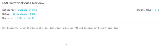 PMI Zertifizierungs-Überblick (PMI Austria Chapter)