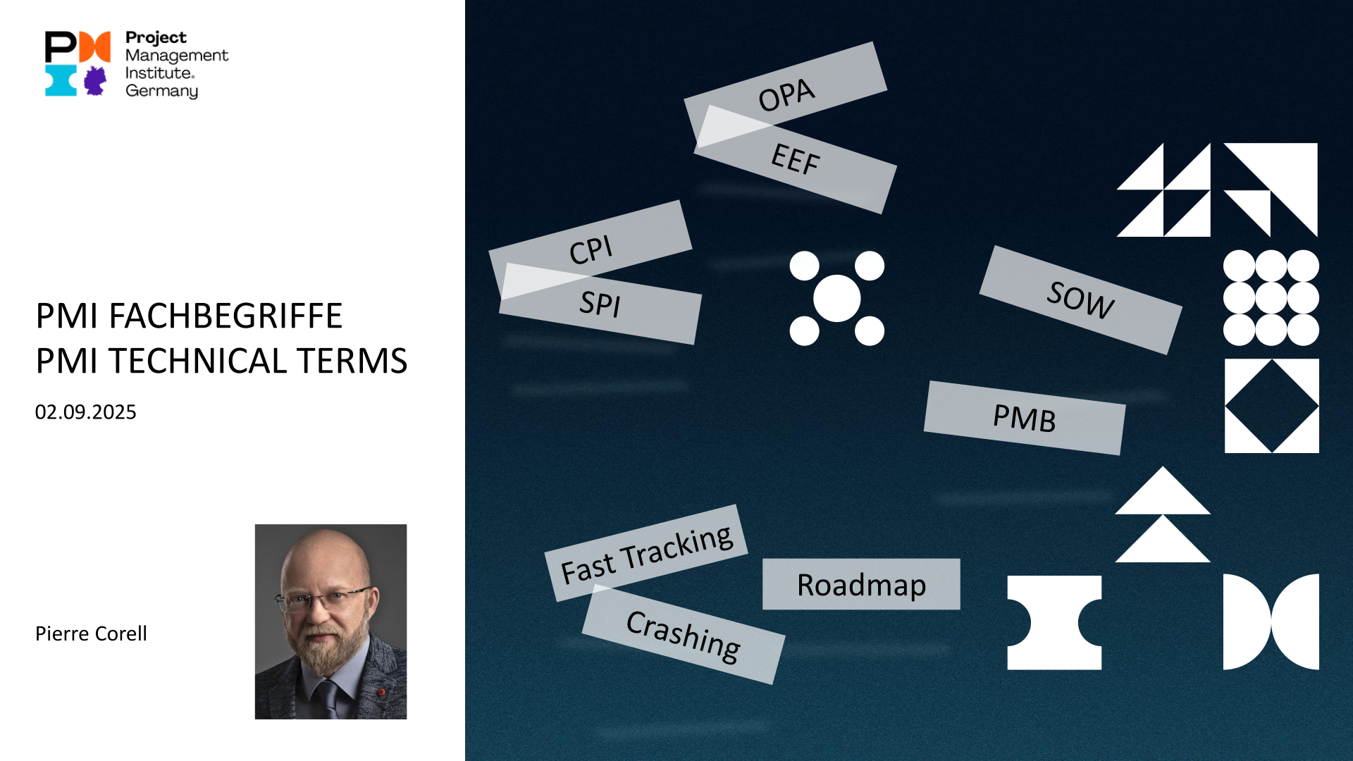 Study Group Session: Fachbegriffe des PMI (Pierre Corell)